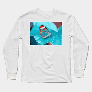 Glass Winged Butterfly Digital Painting Long Sleeve T-Shirt